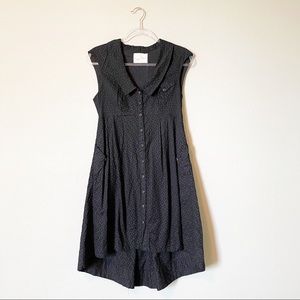 Anthropologie Postage Stamp High-Low Textured Midi Dress